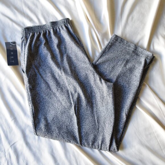 NWT KORET Cotton Blend Stretchy Pants In Grey & Black Size PM (10-12) - Picture 1 of 5